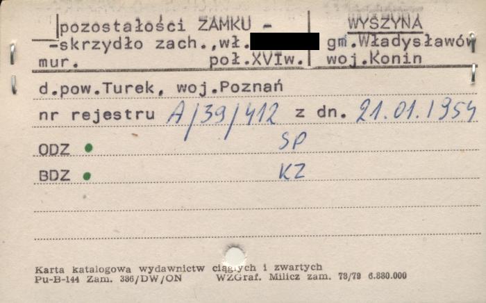 pozostałości zamku - f-nt skrzydła zamkowego, ob. mieszkalny, skan 2
