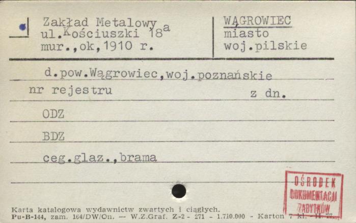 Zakład Metalowy, skan 1