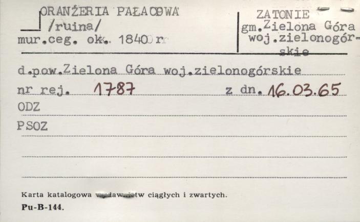 oranżeria pałacowa /ruina/, skan 1