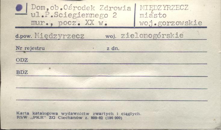 dom, ob. Ośrodek Zdrowia, skan 1