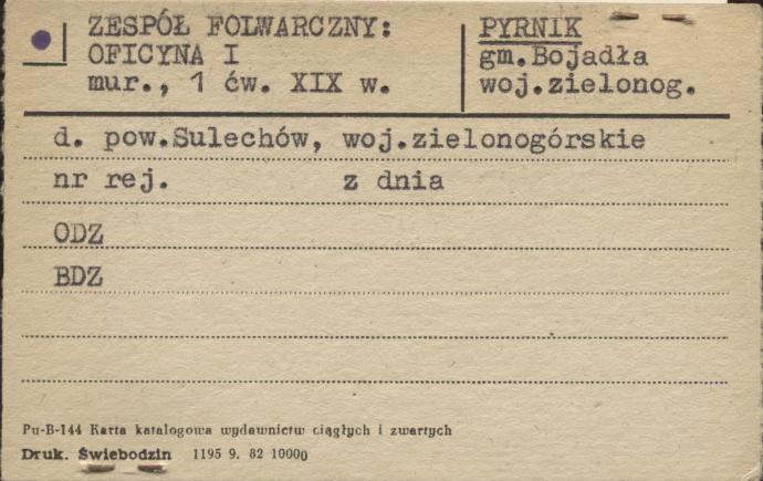 zespół folwarczny: oficyna I, skan 1