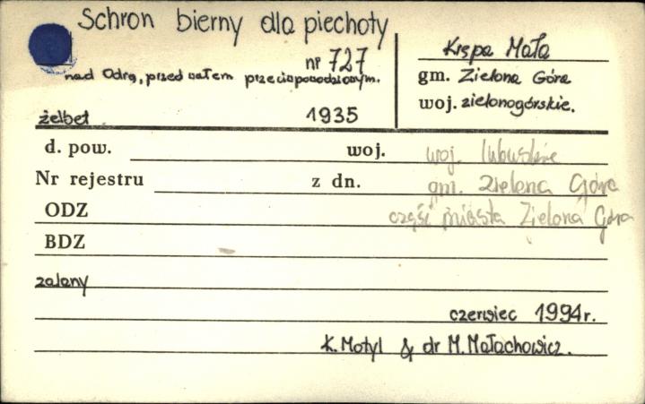 schron bierny dla piechoty nr 727, skan 1