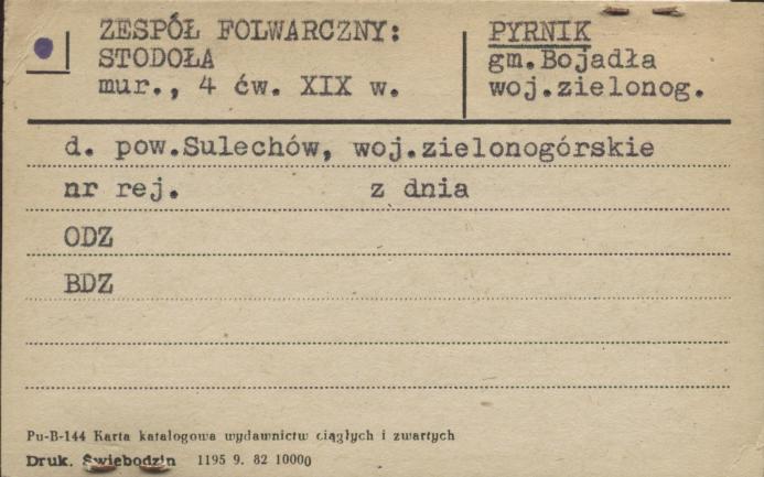 zespół folwarczny: stodoła, skan 1