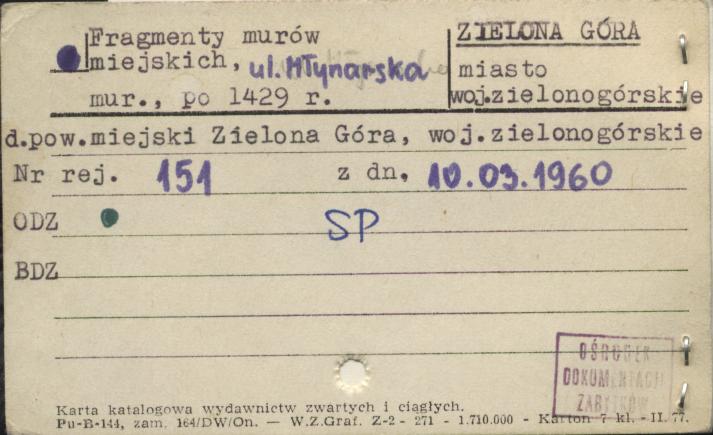 fragmenty murów miejskich, skan 1