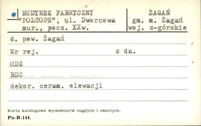 budynek fabryczny Poltops, skan 1