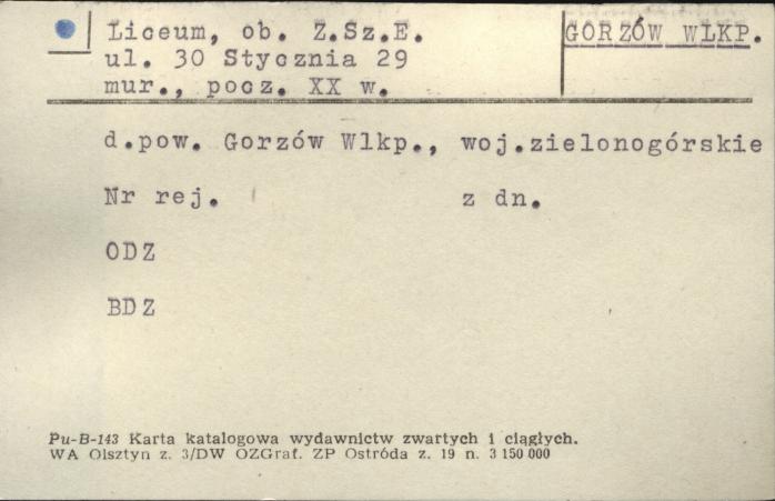 liceum, ob. Z. Sz. E., skan 1