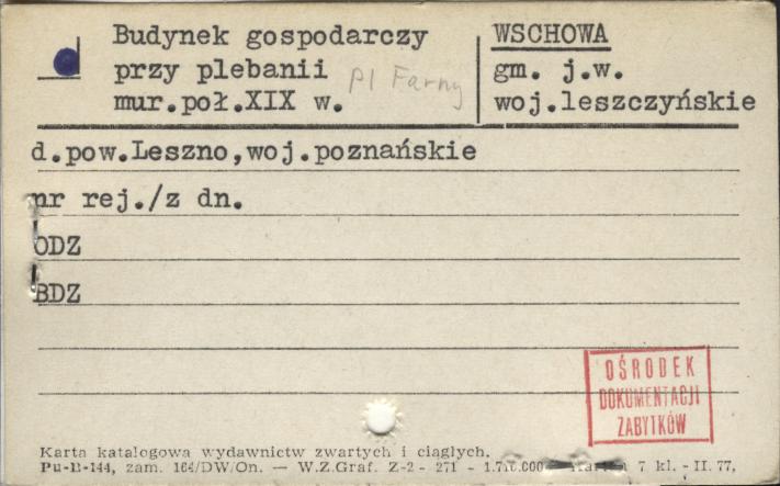 budynek gospodarczy przy plebanii, skan 1
