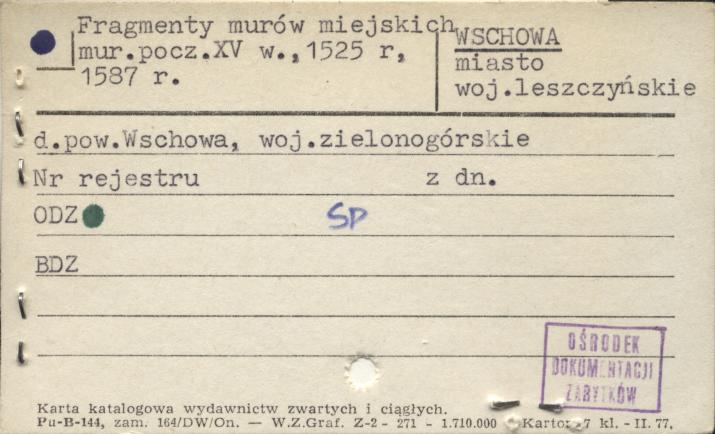 fragmenty murów miejskich, skan 1