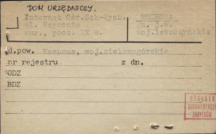 dom urzędniczy. internat ośr. szk. - wych., skan 1