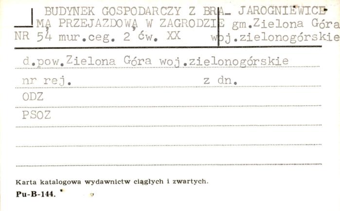 budynek gospodarczy z bramą przejazdową w zagrodzie, skan 1