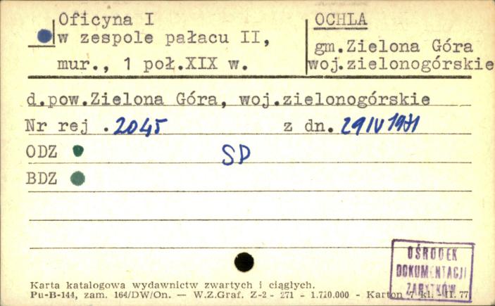 oficyna I w zespole pałacu II, skan 1