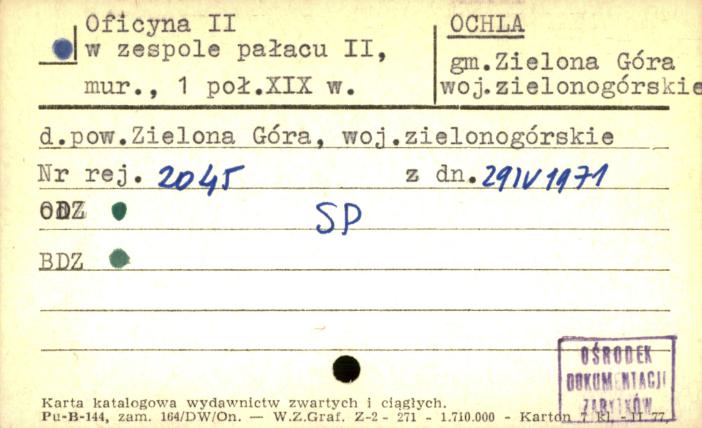 oficyna II w zespole pałacu II, skan 1