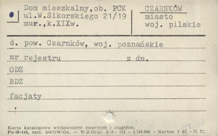 dom mieszkalny, ob. PCK, skan 1