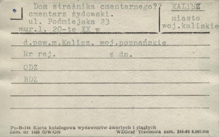 dom strażnika cmentarnego, skan 1