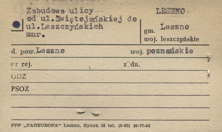 zabudowa ulicy, skan 1