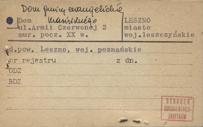 dom gminy ewangelickiej, skan 1