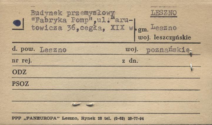 budynek przemysłowy Fabryka Pomp, skan 1