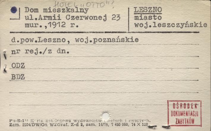 dom mieszkalny, hotel Otto, skan 1
