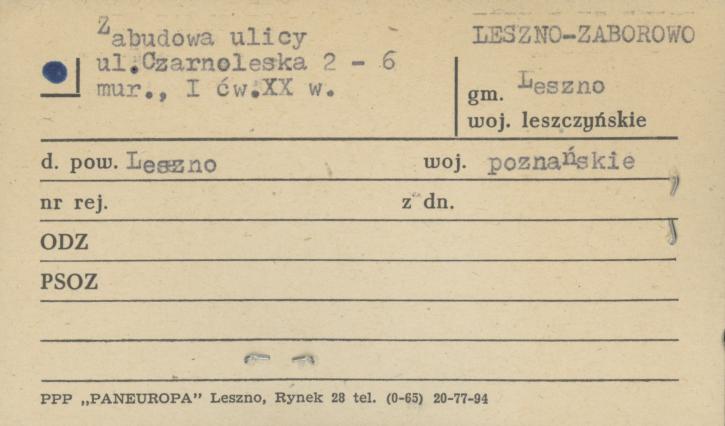 zabudowa ulicy, skan 1