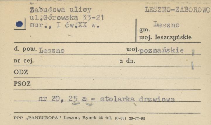 zabudowa ulicy, skan 1