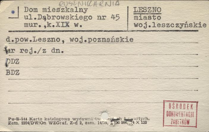 dom mieszkalny, rusznikarnia, skan 1