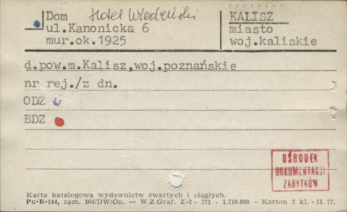 dom, Hotel Wiedeński, skan 1