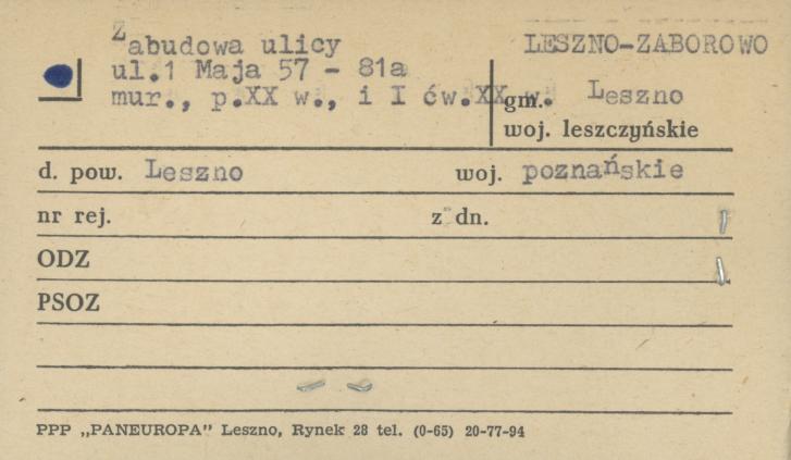 zabudowa ulicy, skan 1