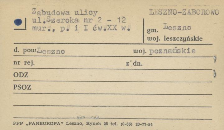 zabudowa ulicy, skan 1