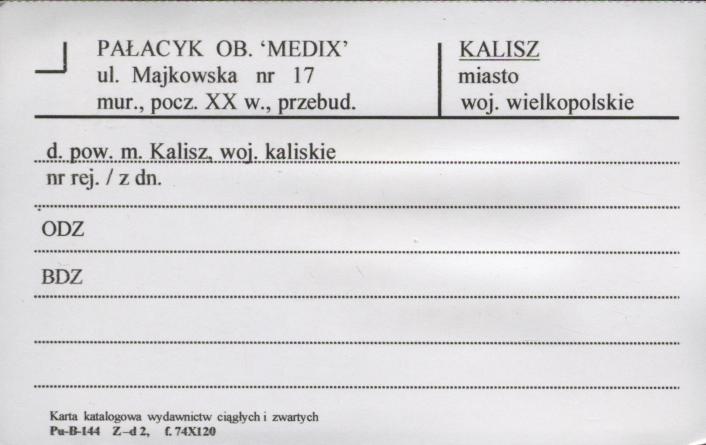 pałacyk, ob. Medix, skan 1
