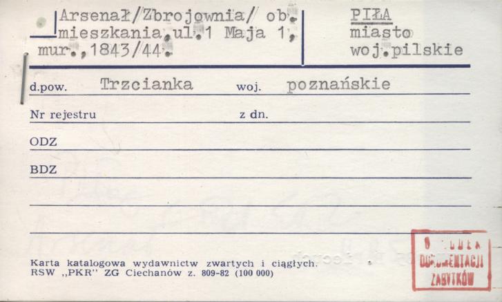 arsenał (zbrojownia). ob. mieszkania, skan 1