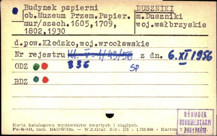 budynek papierni ob. Muzeum Przem. Papier., skan 1