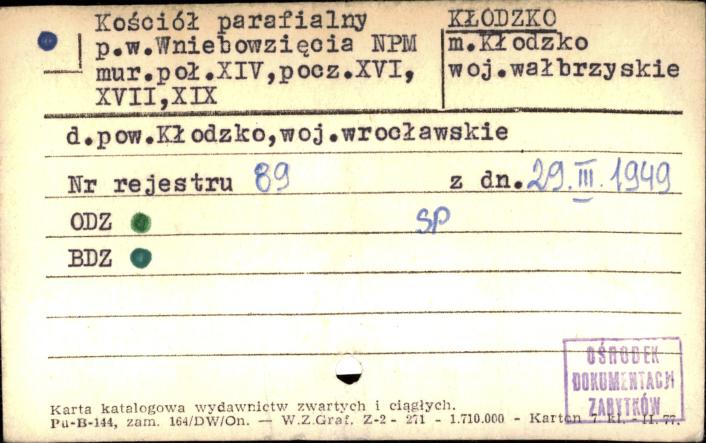 kościół par. pw. Wniebowzięcia Najświętszej Maryi Panny, skan 1