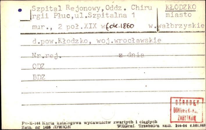 Szpital Rejonowy, Oddz. Chirurgii Płuc, skan 1