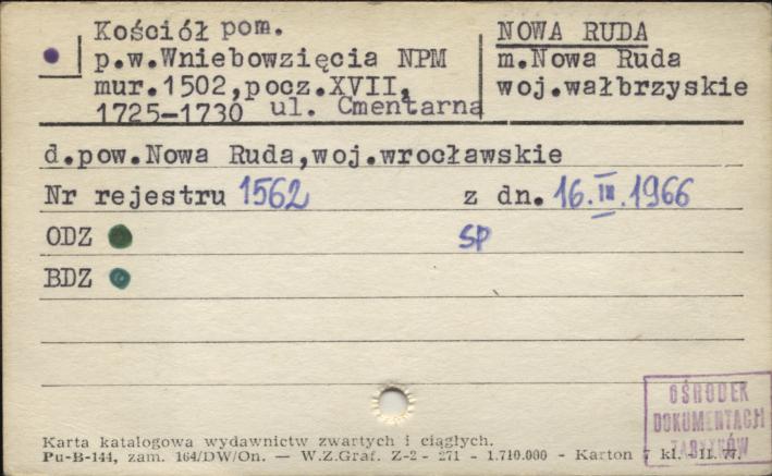 kościół pom. pw. Wniebowzięcia Najświętszej Marii Panny, skan 1