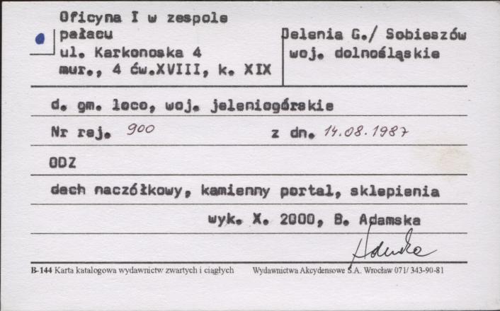 oficyna I w zespole pałacu, skan 1