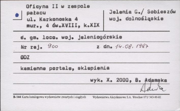 oficyna II w zespole pałacu, skan 1