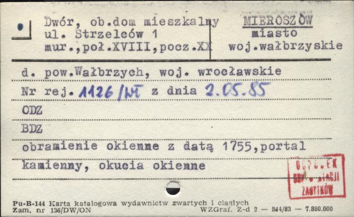 Dwór, ob. dom mieszkalny, skan 1