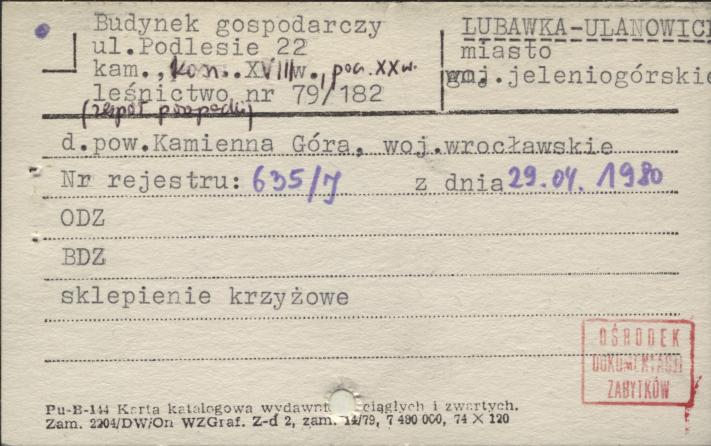 budynek gospodarczy - zespół opacki, skan 1