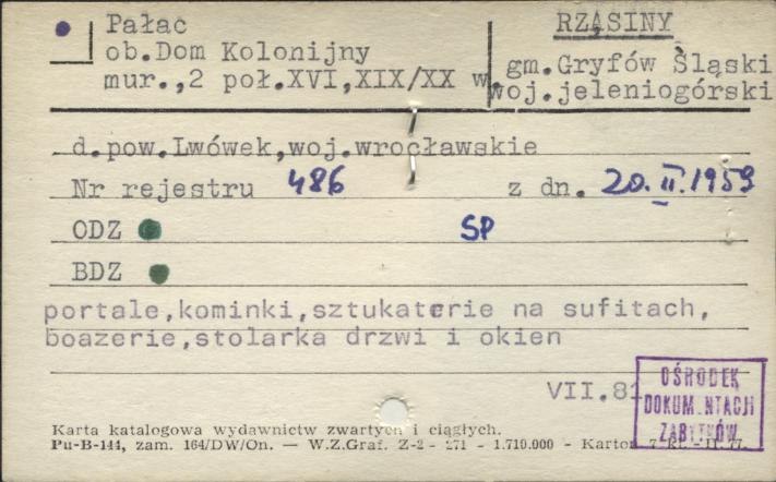 pałac, ob. Dom Kolonijny, skan 1