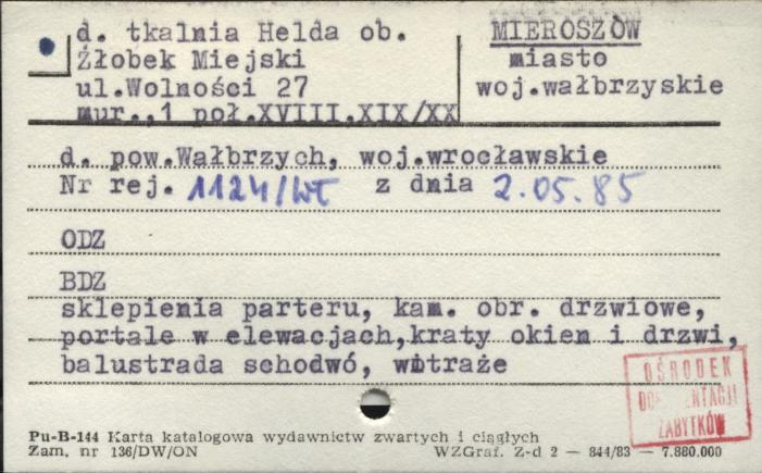tkalnia Helda ob. żłobek miejski, skan 1