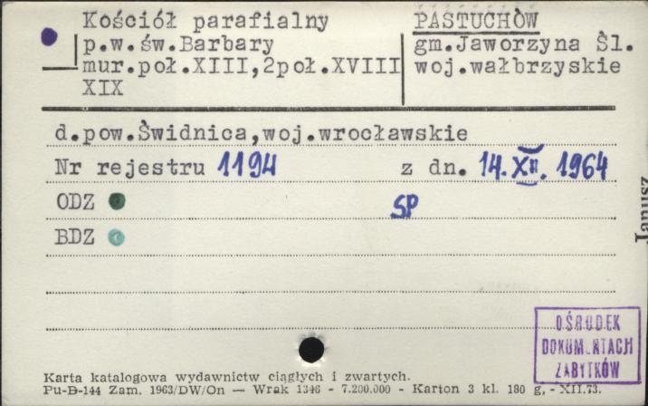 kościół par. pw. św. Barbary, skan 1