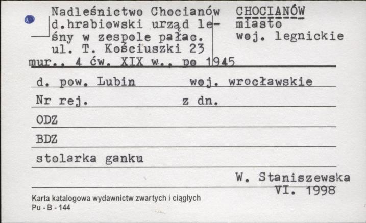Nadleśnictwo Chocianów d. hrabiowski urząd leśny w zespole pałac., skan 1