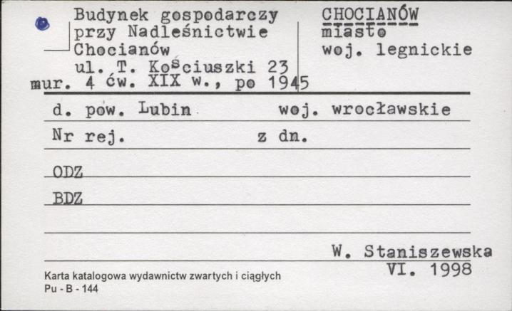 budynek gospodarczy przy Nadleśnictwie Chocianów, skan 1