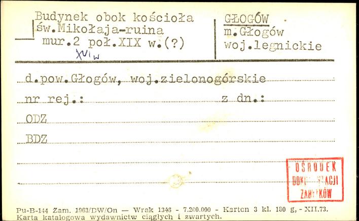 budynek obok kościoła św. Mikołaja - ruina, skan 1