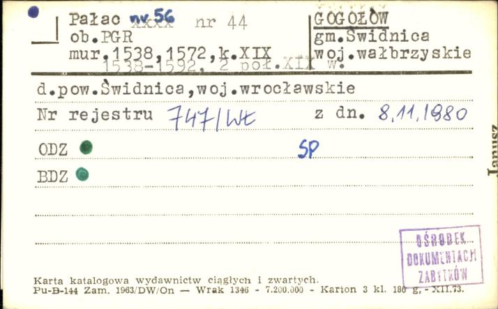 pałac, ob. PGR, skan 1