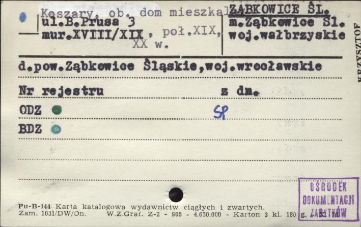 koszary, ob. dom mieszkalny, skan 1