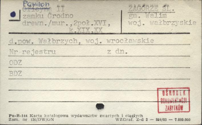 pawilon II zamku Grodno, skan 1