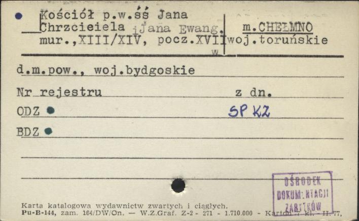 kościół pw. śś Jana Chrzciciela i Jana Ewangelisty, skan 1
