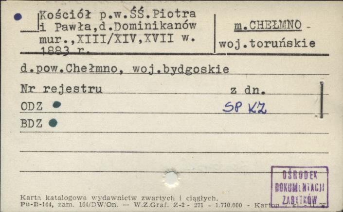 kościół Dominikanów, ob. kościół pw. śś. Piotra i Pawła, skan 1