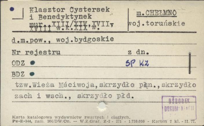 klasztor cysterek, nast. benedyktynek, ob. szarytek, skan 1
